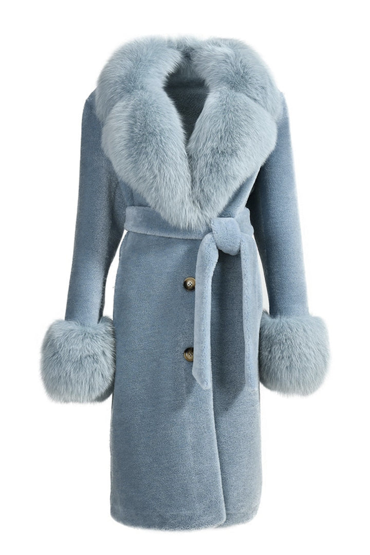 Cappotto Chic Special Azzurro in Lana