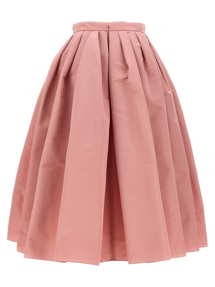 Curled Midi Skirt Gonne Rosa
