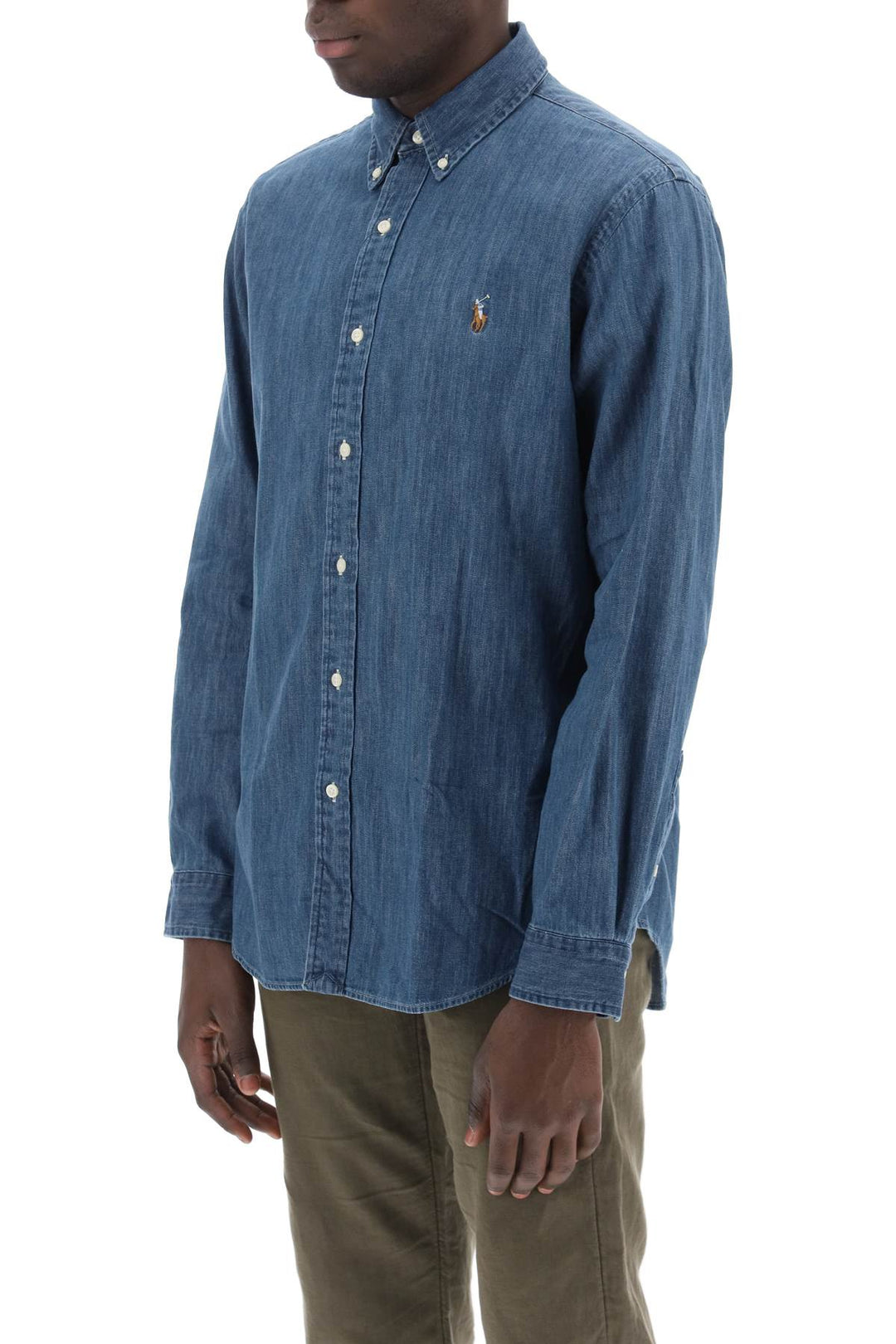 Camicia Button Down In Denim Leggero - Polo Ralph Lauren - Uomo