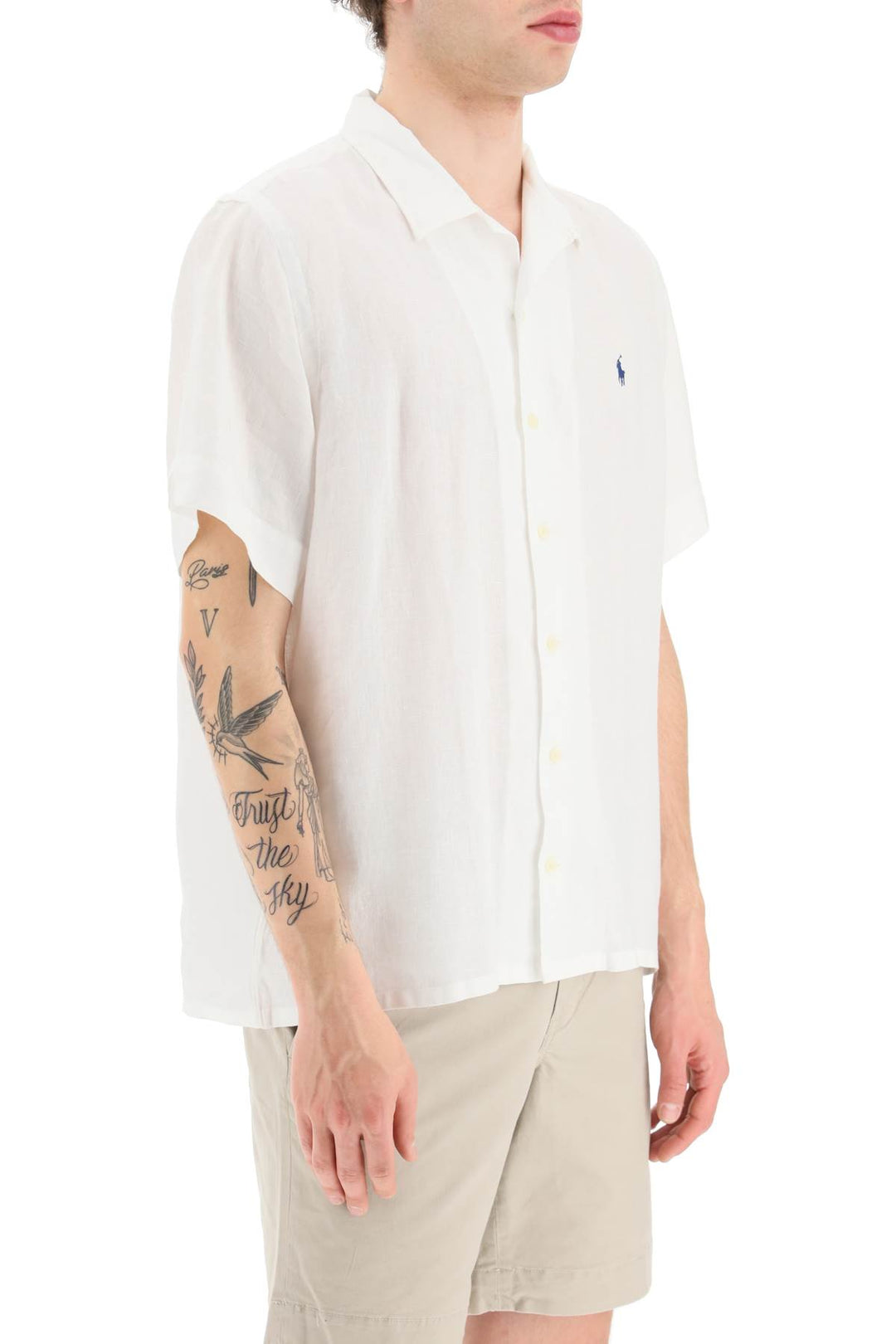 Camicia Maniche Corte In Lino - Polo Ralph Lauren - Uomo