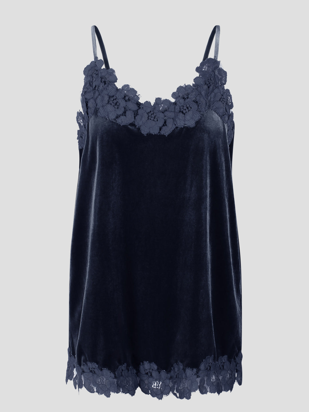 Chenille and lace top