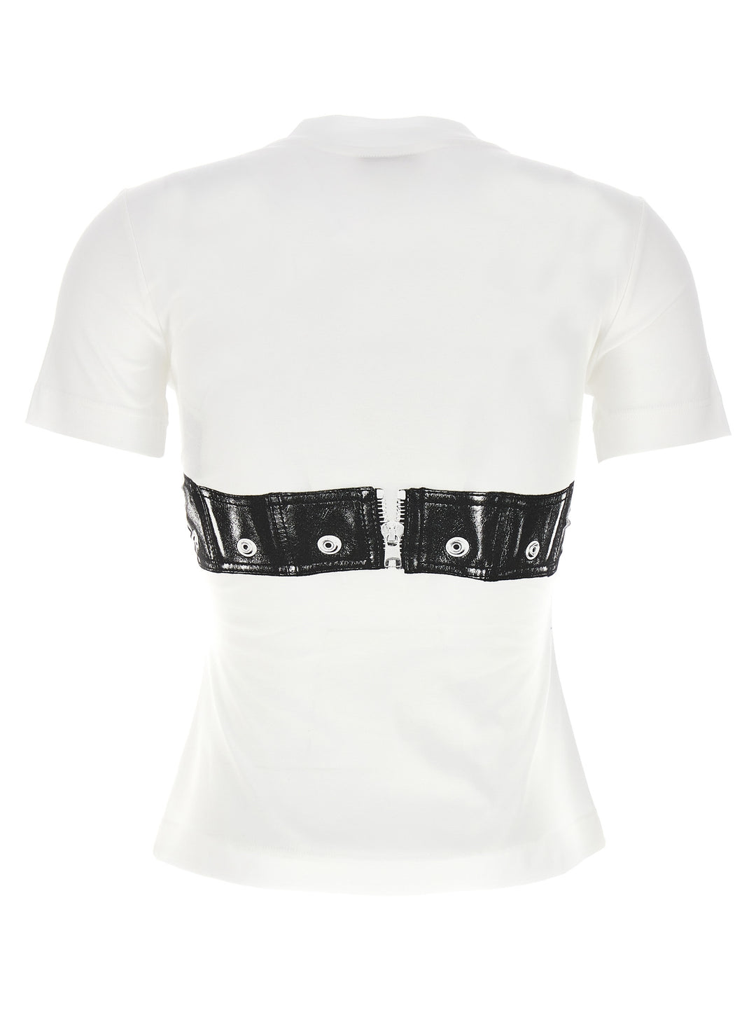 Corset Print T Shirt Bianco/Nero