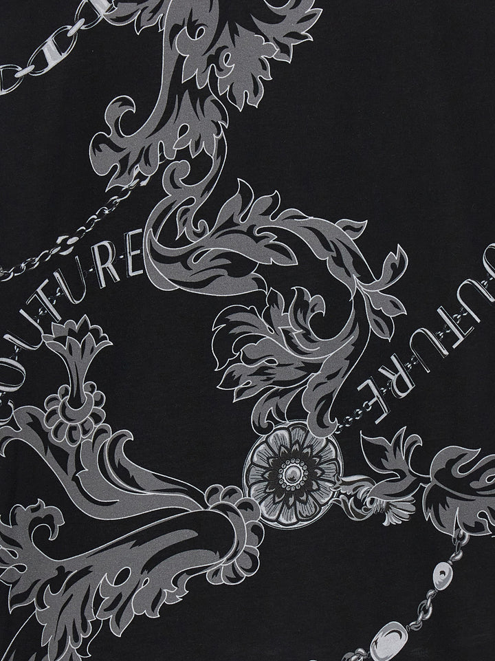 Baroque Print T Shirt Nero