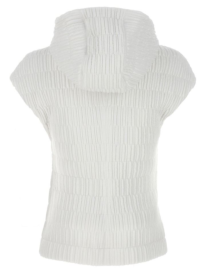 Hooded Vest Gilet Bianco