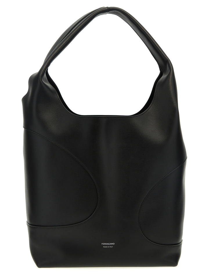 Cut-Out Shopping Bag Tote Nero