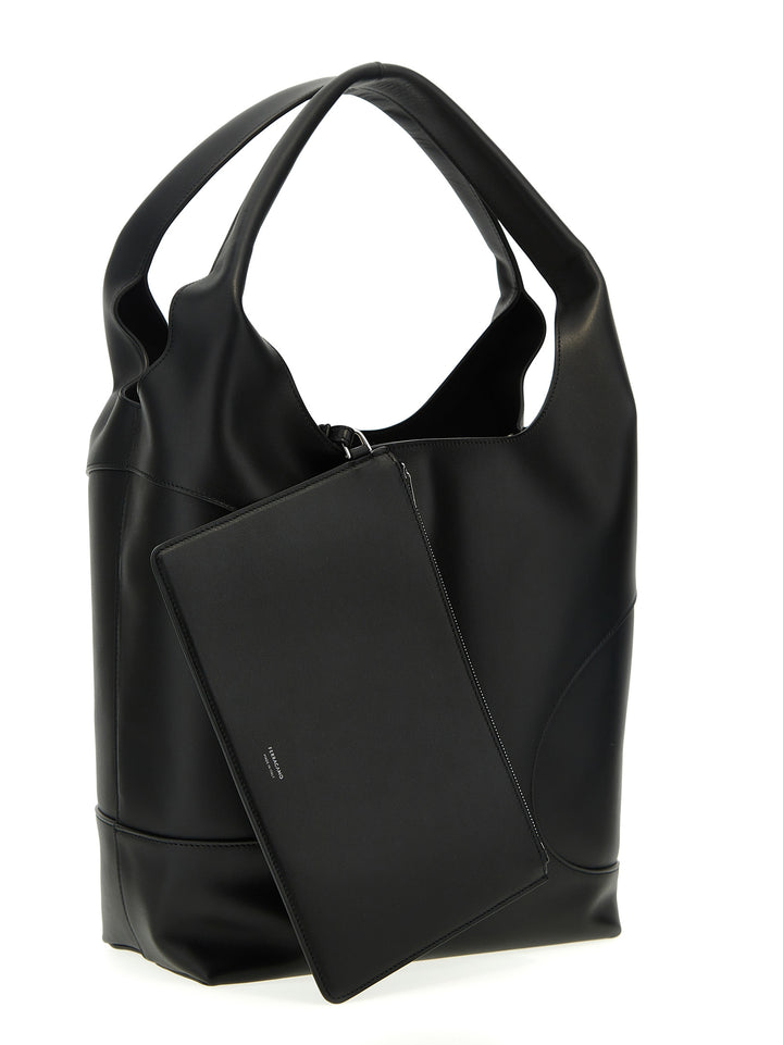 Cut-Out Shopping Bag Tote Nero