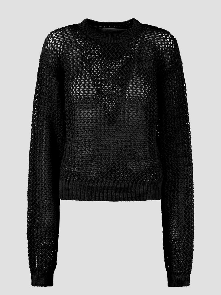 Bio cable crewneck sweater