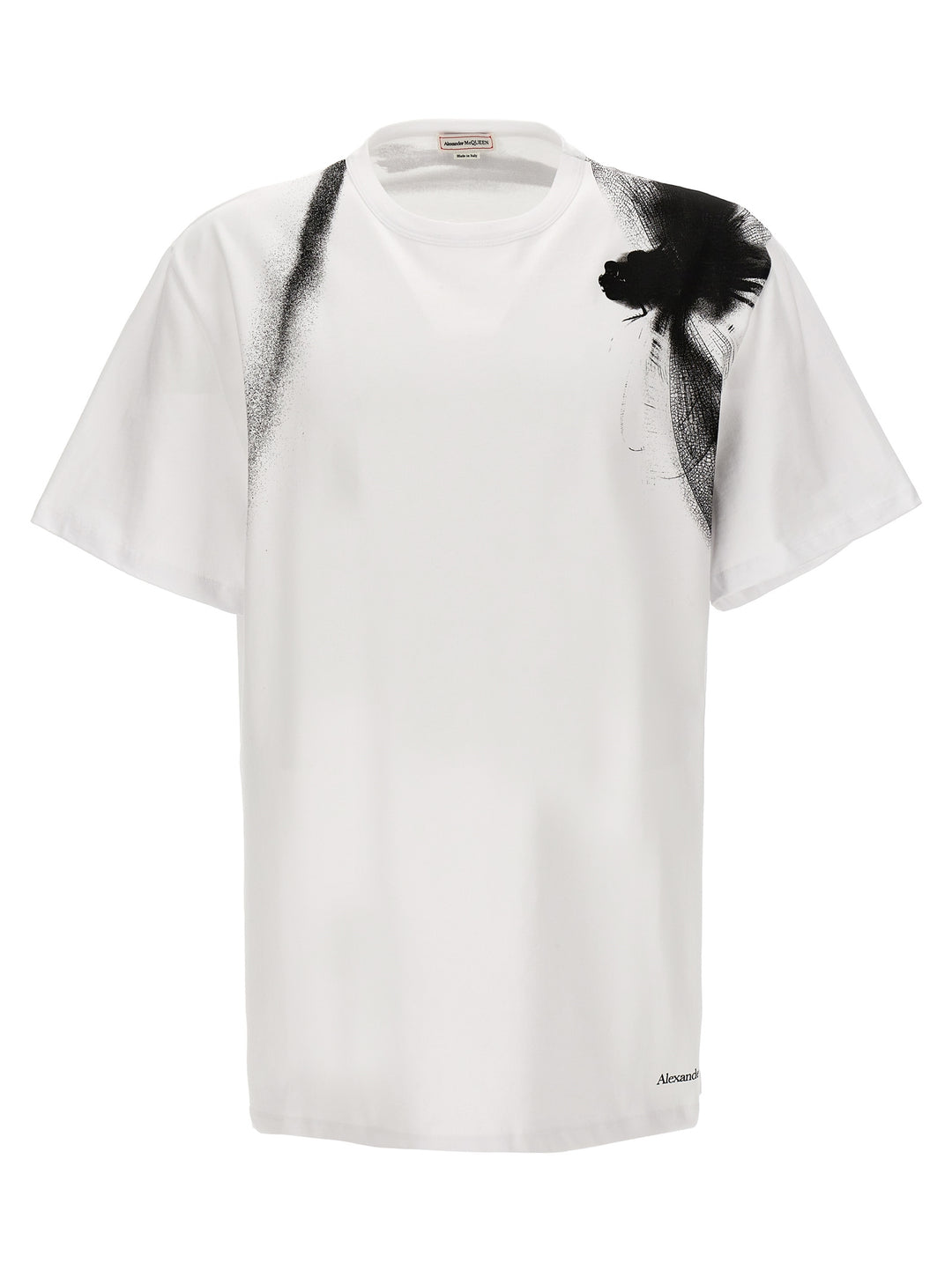 Contrast Print T Shirt Bianco/Nero
