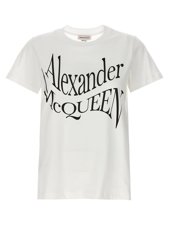Logo Print T Shirt Bianco/Nero