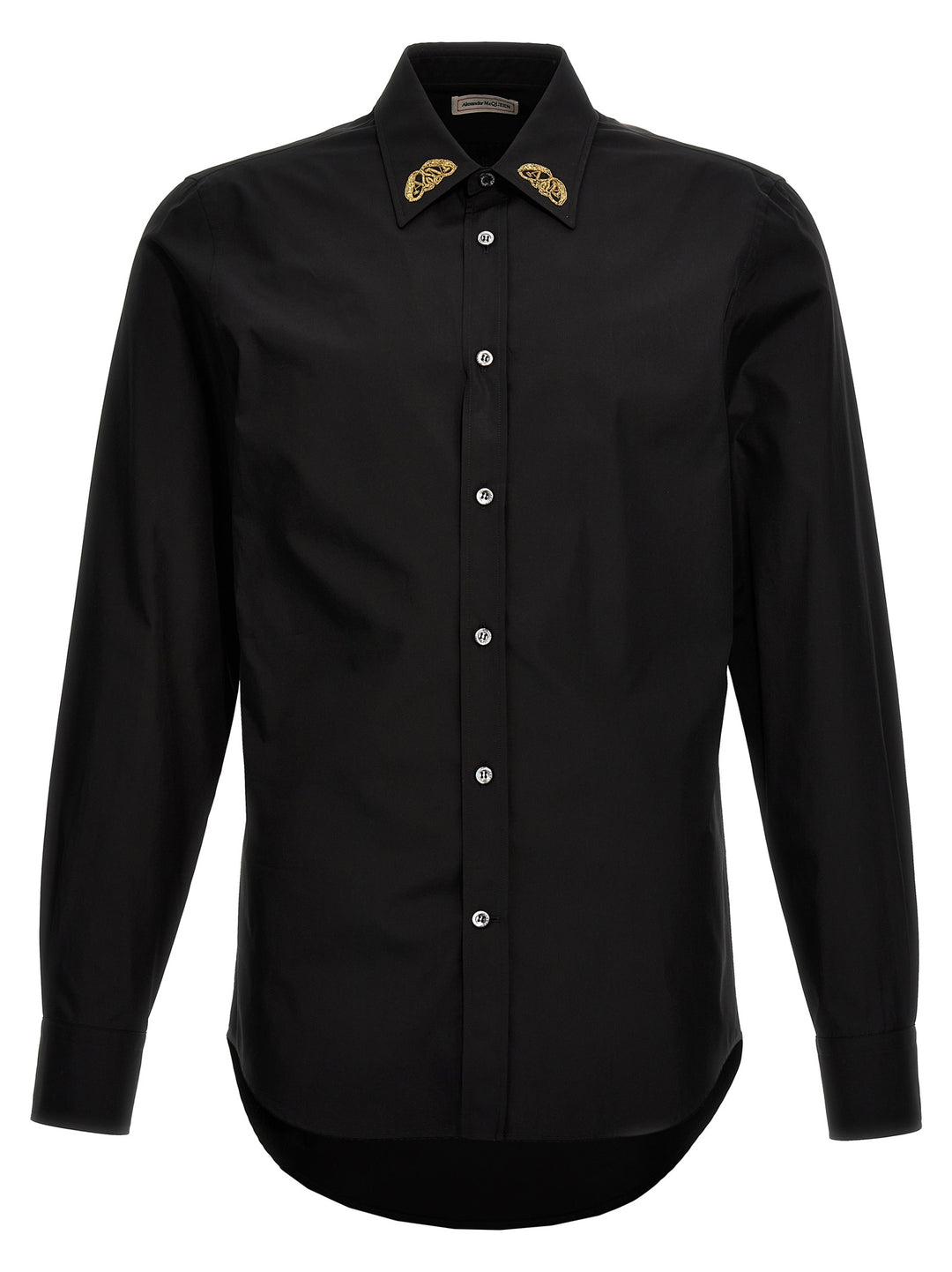 Embroidered Collar Shirt Camicie Nero