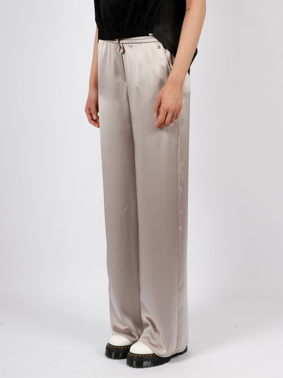 Casual satin trousers