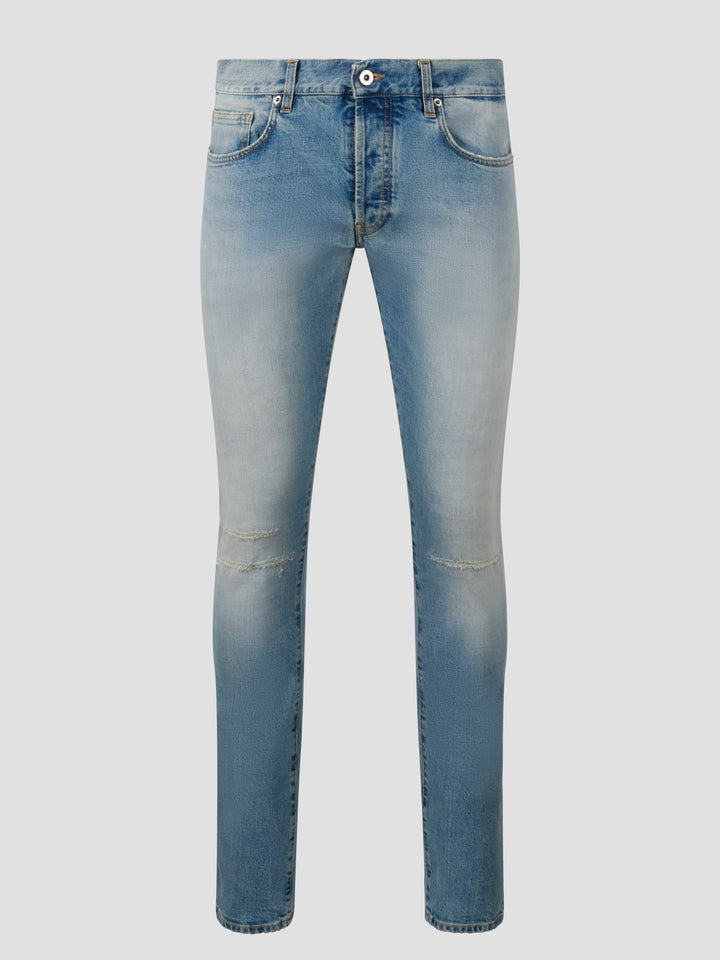 Bleached mended bay jeans