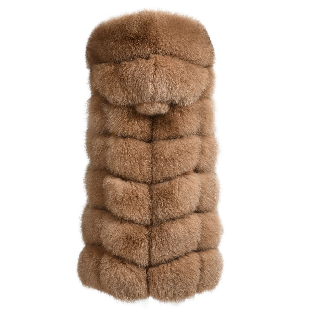 Chaleco Poppy Camel de Piel de Zorro