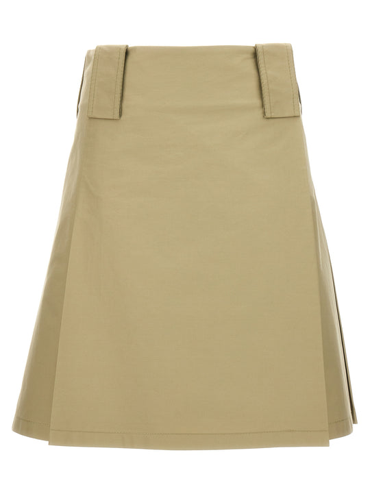 Pleated Skirt Gonne Beige