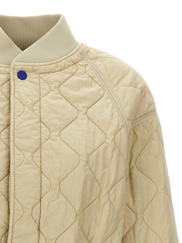 Quilted Bomber Jacket Giacche Beige