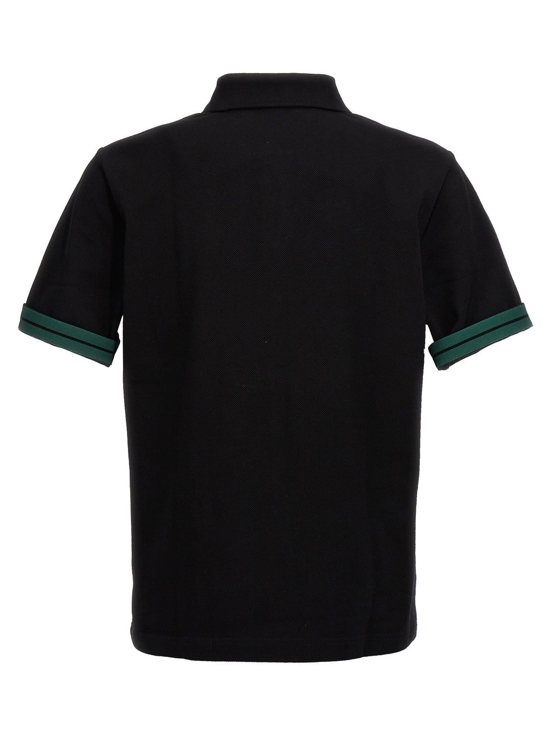 Sleeve-Turn-Up Polo Shirt T Shirt Nero