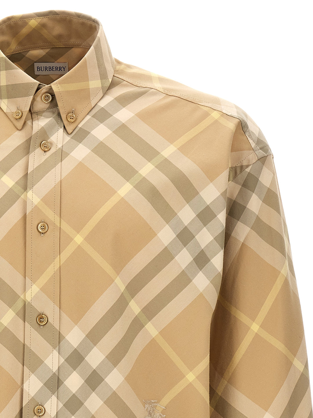 Burberry Check Shirt Camicie - Beige | f1507972f0922532f9ec85084c5579cbf625bff2