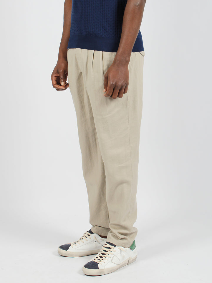 Linen cotton blend trousers