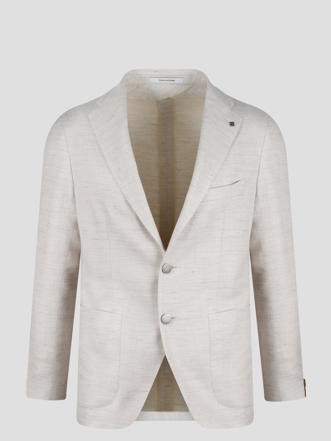 Linen cotton blend single breasted blazer