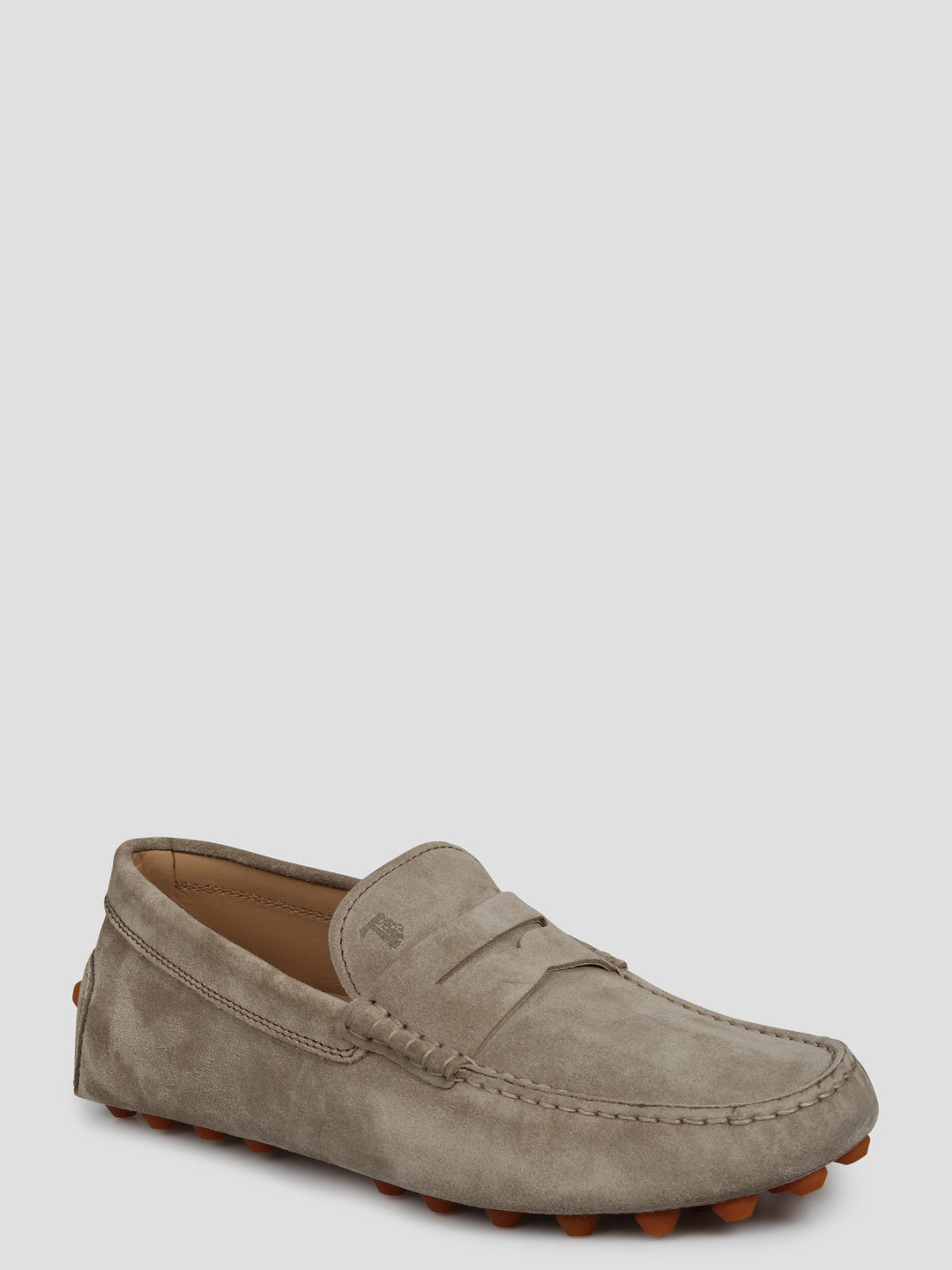 Suede gommino bubble loafers