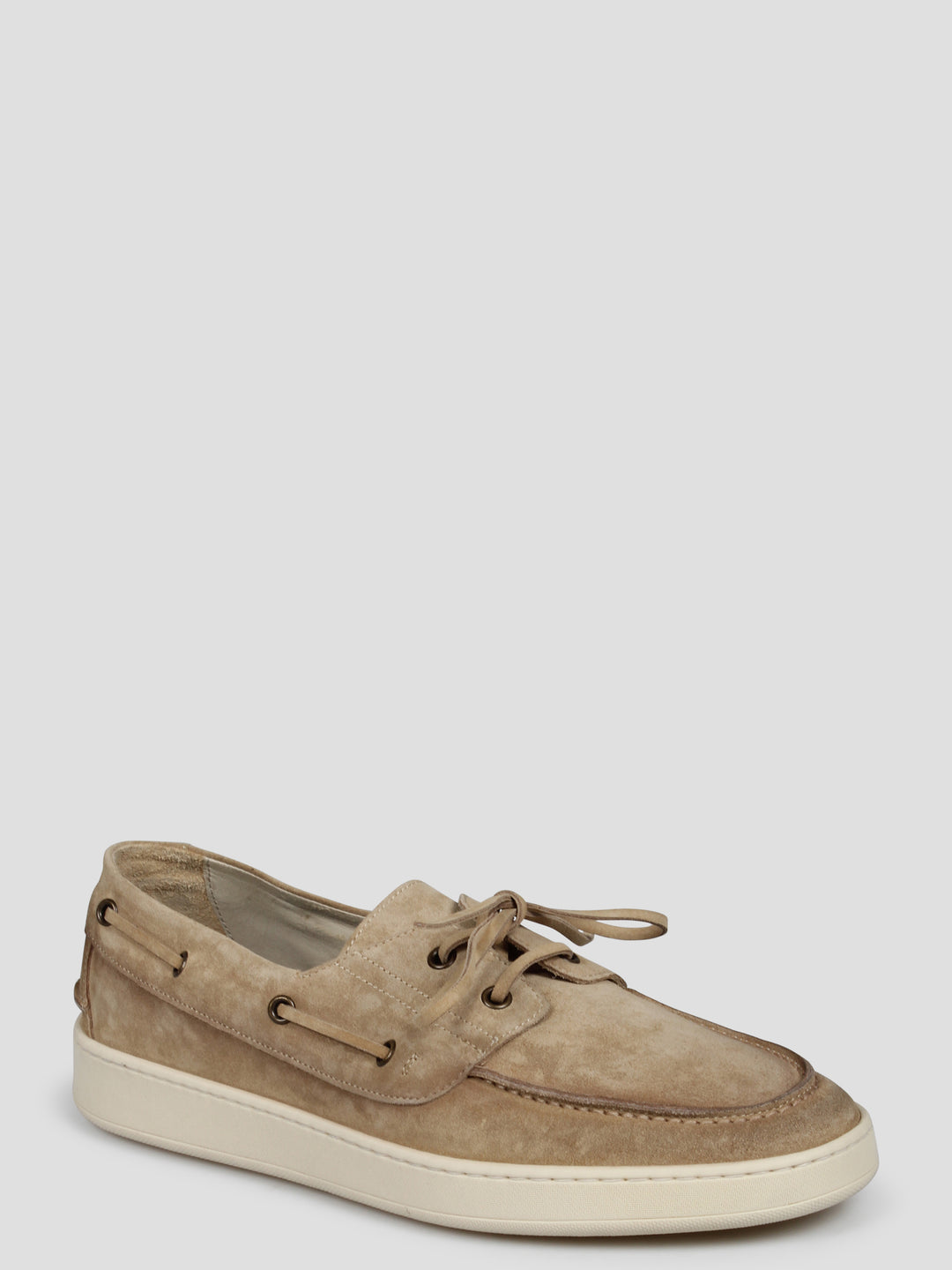 Suede boat loafers