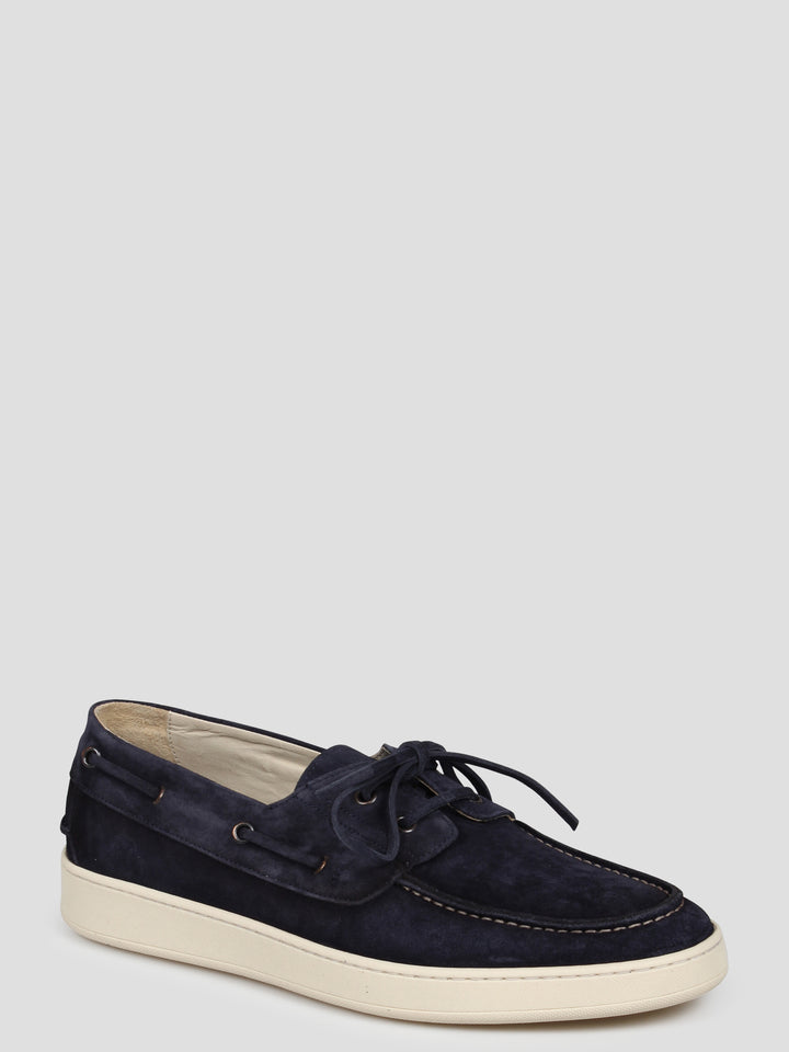 Suede boat loafers