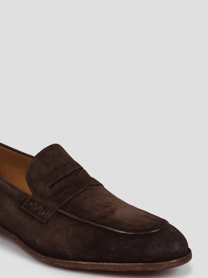 Brushed suede loafers