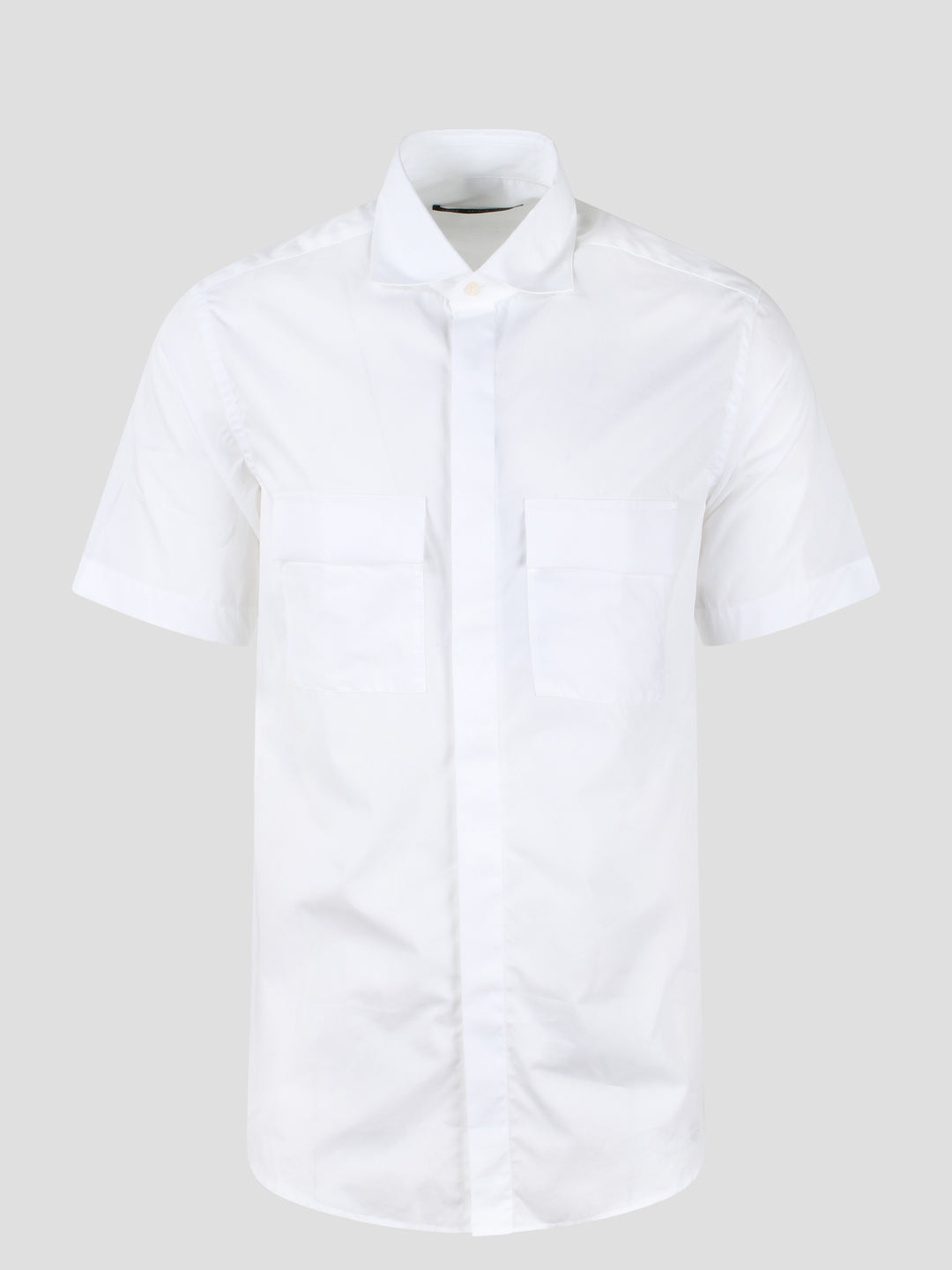 Double pocket cotton poplin shirt