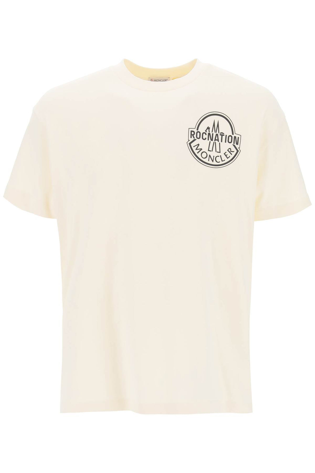 T Shirt Girocollo Con Stampa Logo - Moncler X Roc Nation By Jay Z - Uomo