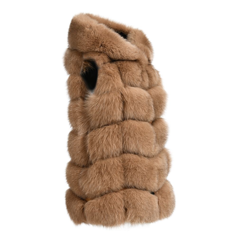 Chaleco Poppy Camel de Piel de Zorro