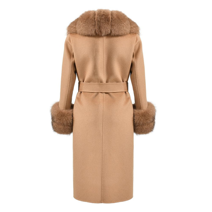 Cappotto Lebonè Camel Misto Cachemire