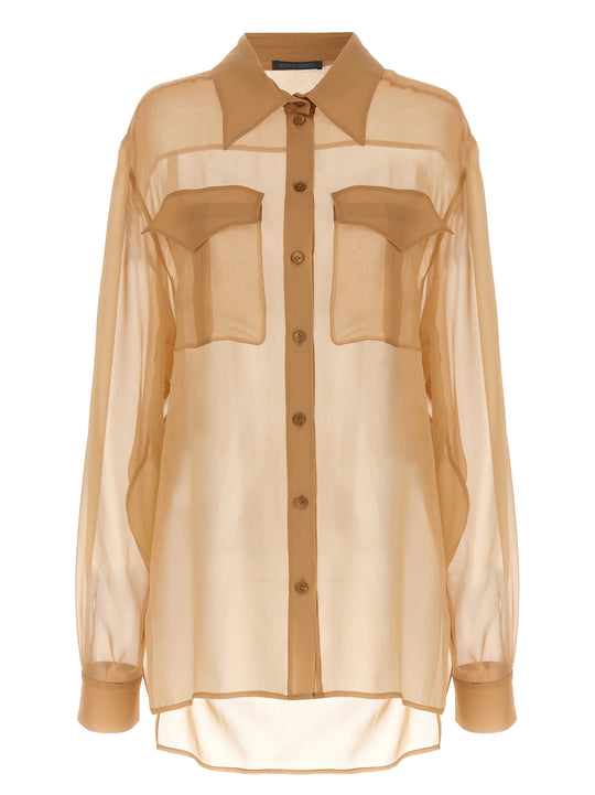 Chiffon Shirt Camicie Beige