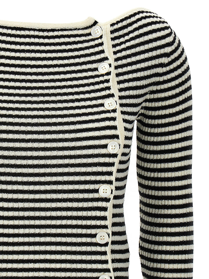 Striped Cardigan Maglioni Bianco/Nero