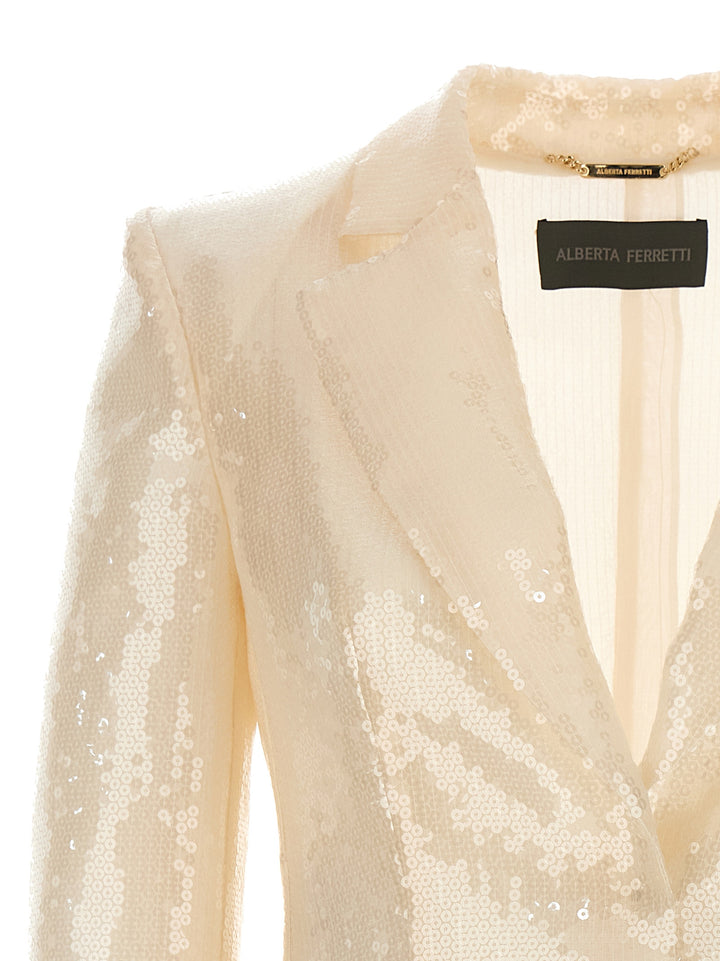 Sequin Blazer Blazer And Suits Bianco