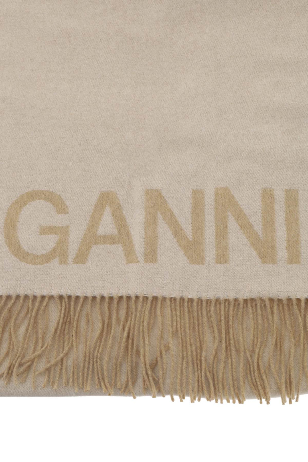 Sciarpa Con Lettering Logo - Ganni - Donna