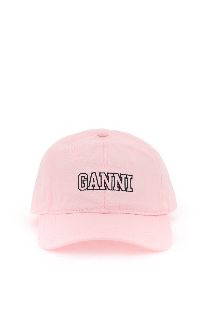 Cappello Baseball Con Logo Ricamato - Ganni - Donna