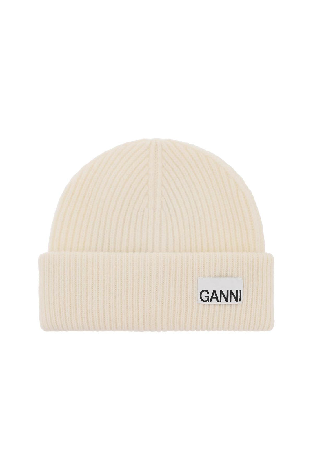 Cappello Beanie Con Etichetta Logo - Ganni - Donna