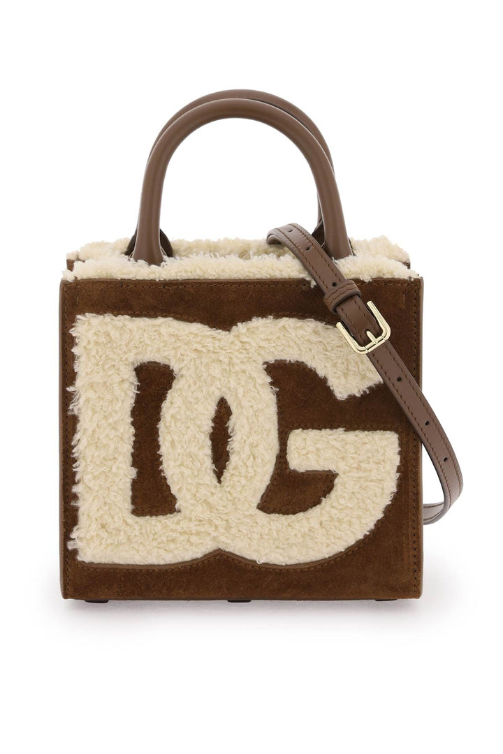 Borsa Tote Dg Daily Piccola In Suede E Shearling - Dolce & Gabbana - Donna