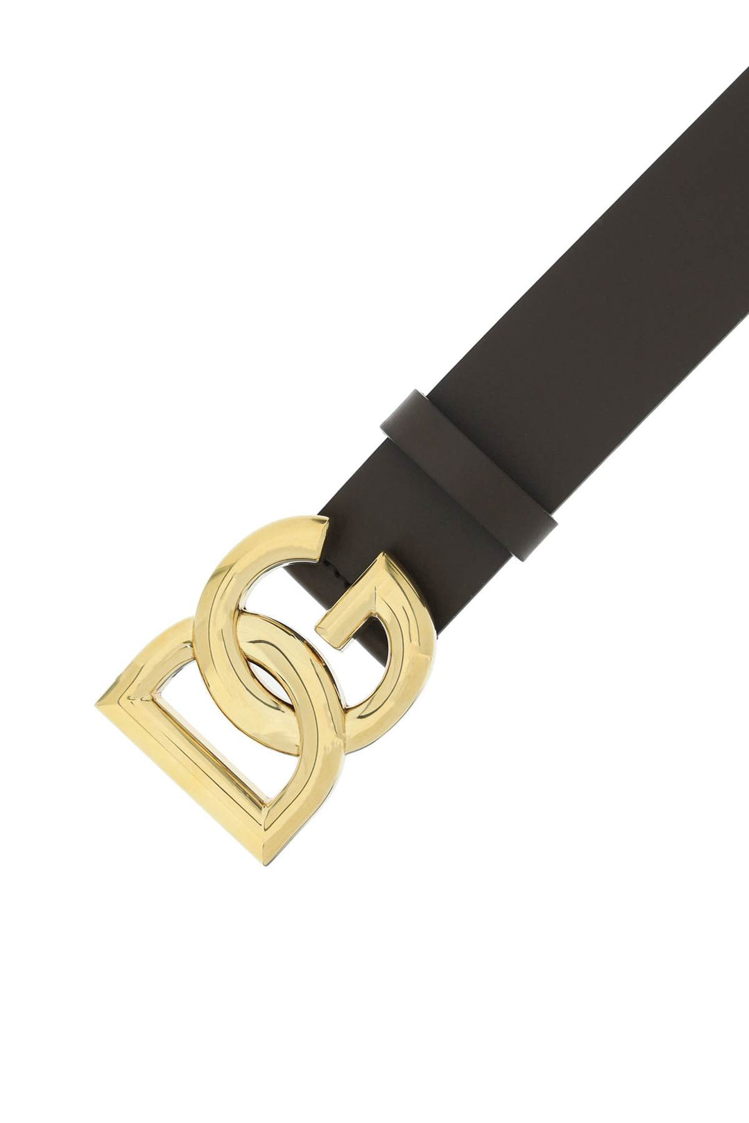 Cintura In Cuoio Lux Con Fibbia Dg - Dolce & Gabbana - Uomo