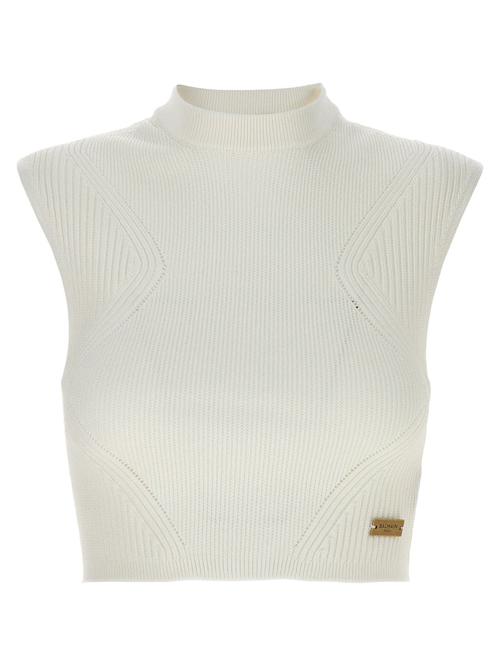 Knit Top Top Bianco