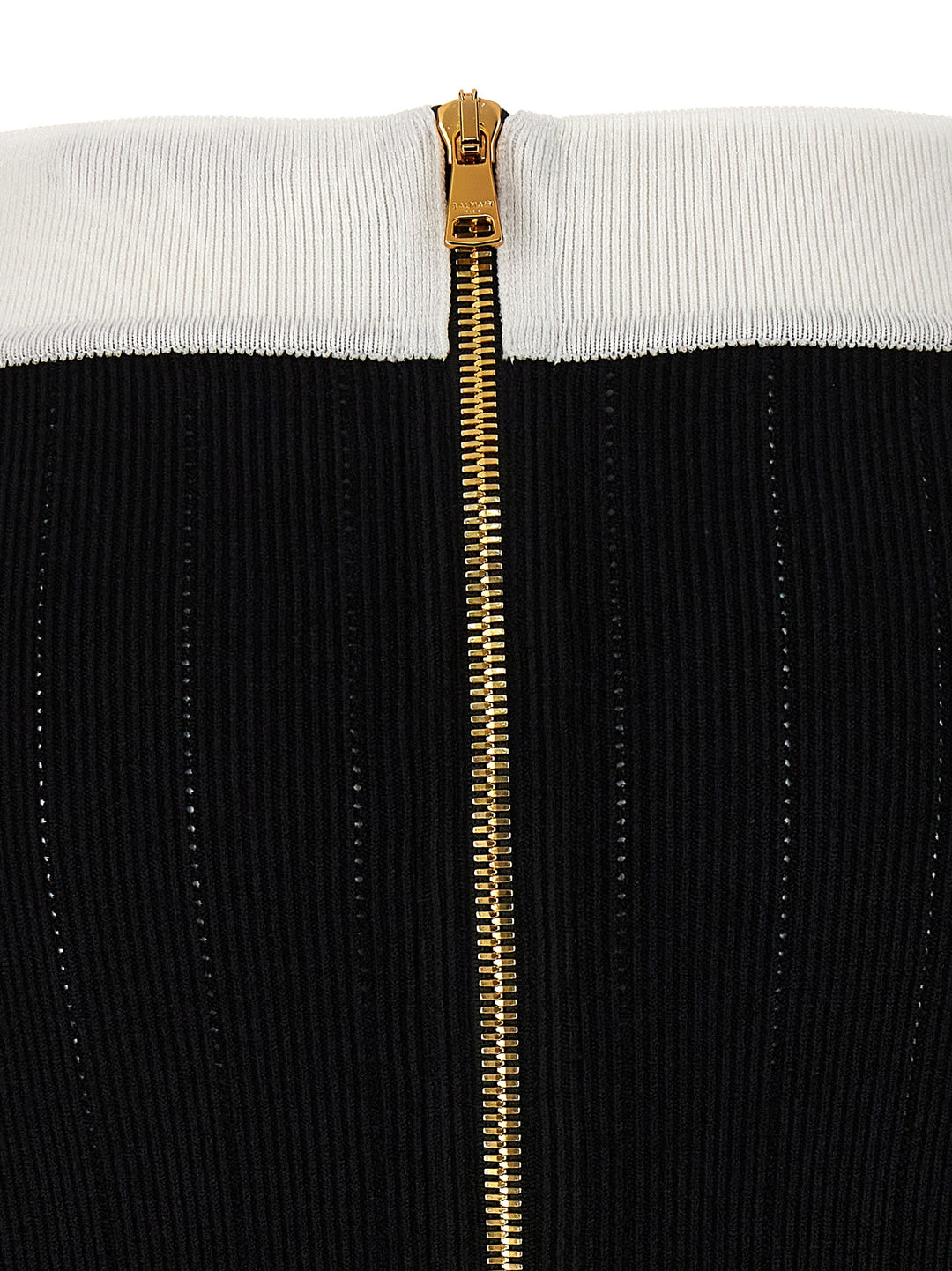 Logo Button Midi Skirt Gonne Bianco/Nero