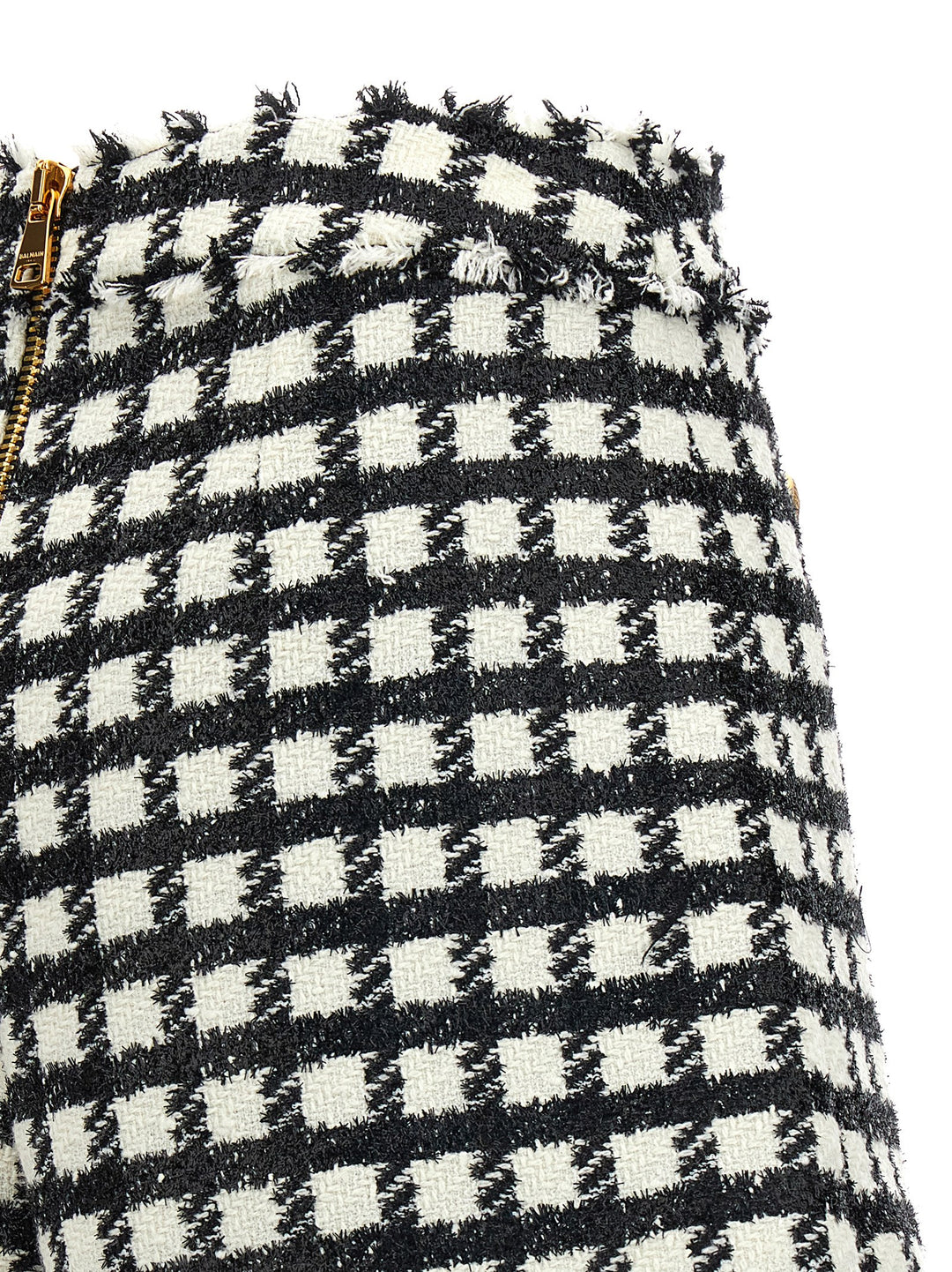 Tweed Shorts Bermuda, Short Bianco/Nero