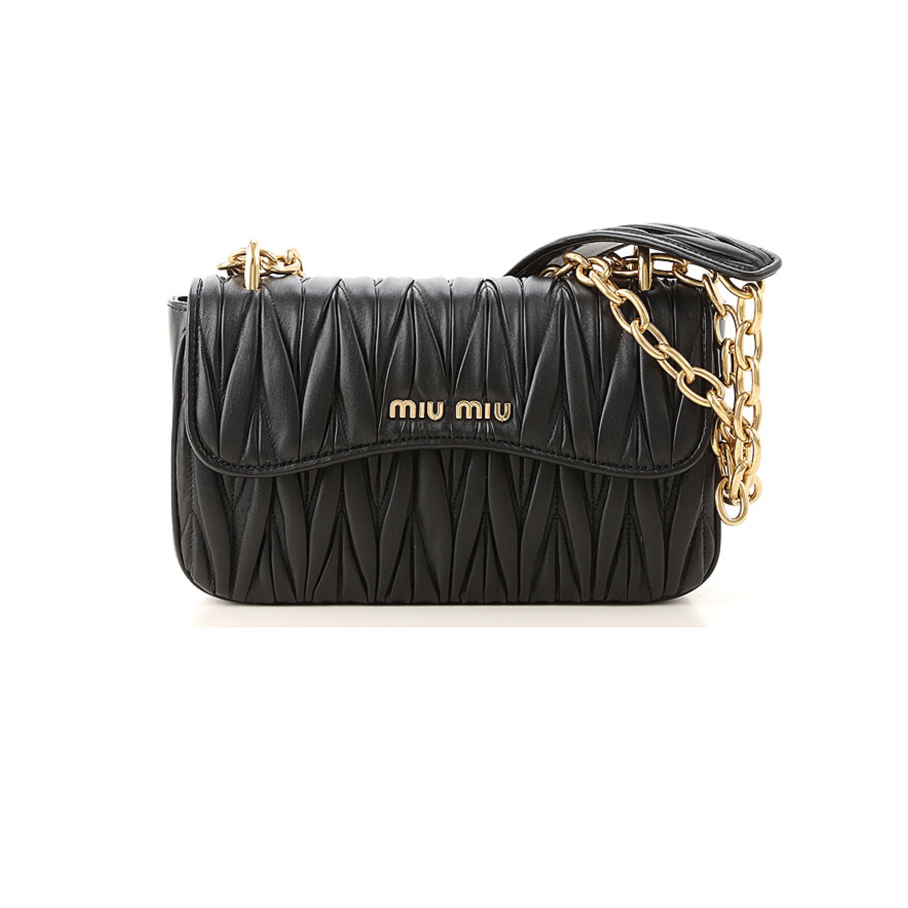 Borsa Matelasse pattina wawe pelle nero