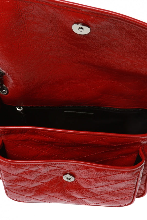 Borsa Niki medium in pelle rossa-Saint Laurent-Wanan Luxury