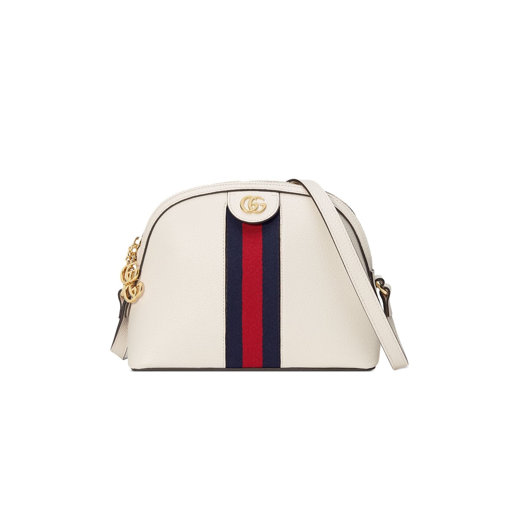 Borsa Ophidia a tracolla small in pelle bianca logo GG Gucci WananLuxury Wanan Luxury