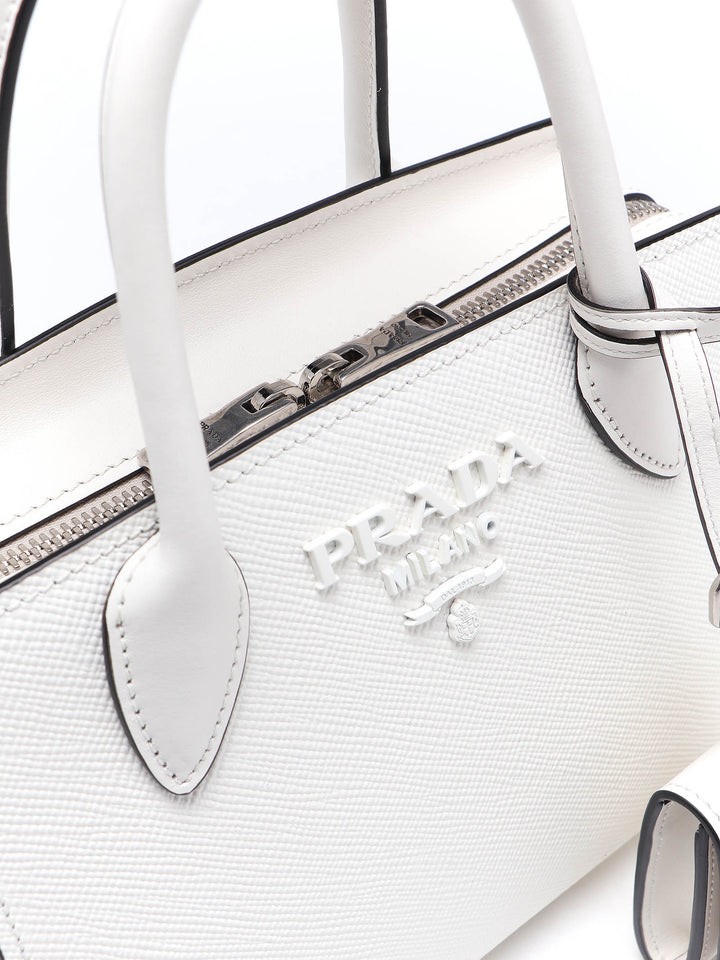Borsa Prada in saffiano e pelle logo frontale-Prada-Wanan Luxury
