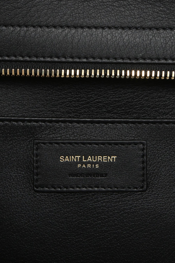 Borsa a mano in pelle nera-Saint Laurent-Wanan Luxury