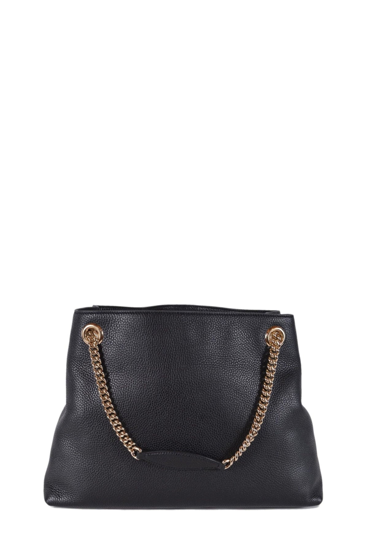 Gucci Borsa a spalla Soho GG in Pelle Nera Donna Wanan Luxury