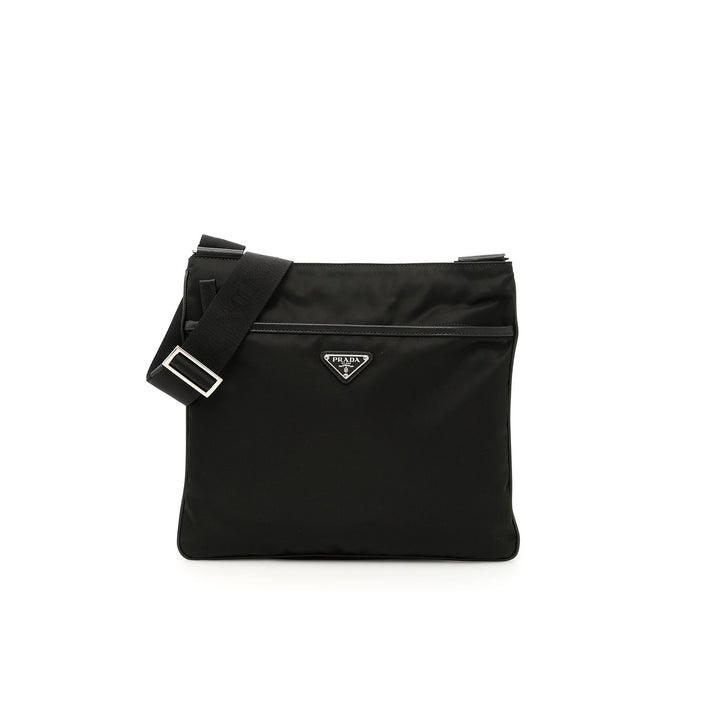Borsa nylon nero logo-Prada-Wanan Luxury
