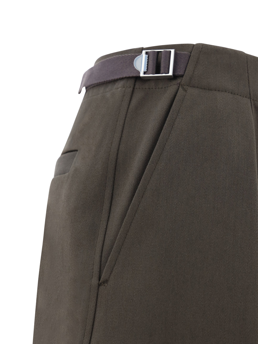 Pantalone in cotone con cinturini laterali regolabili